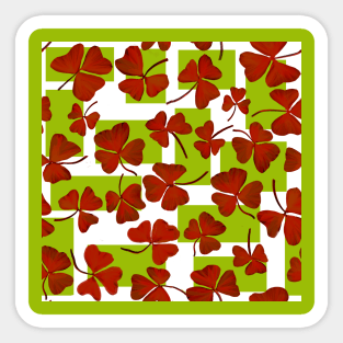 Red leaves Sticker